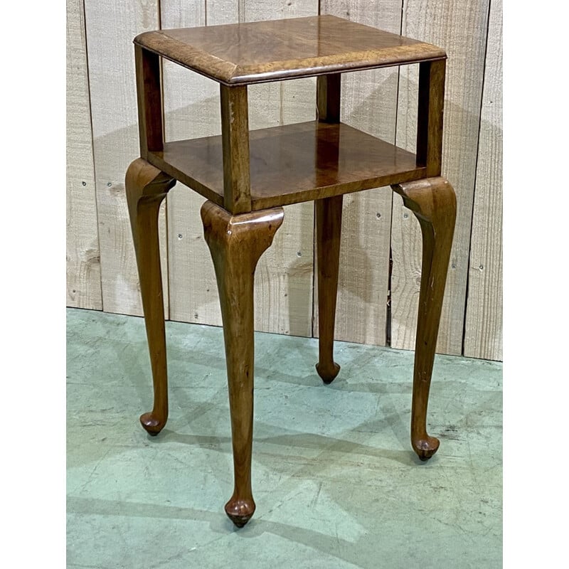 Vintage art deco walnut side table