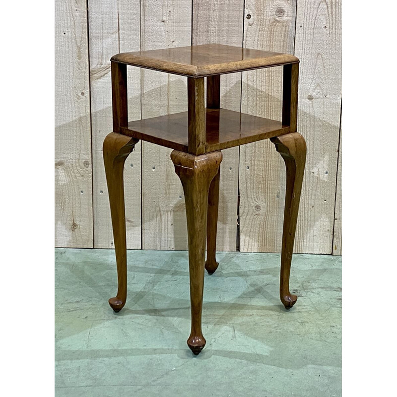 Vintage art deco walnut side table