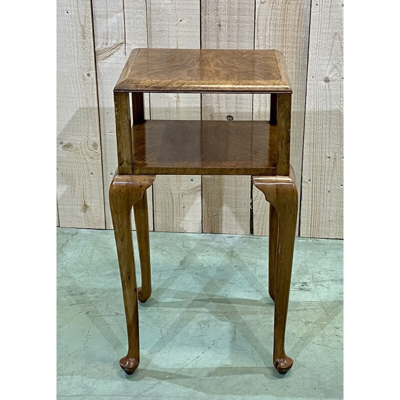 Vintage art deco walnut side table