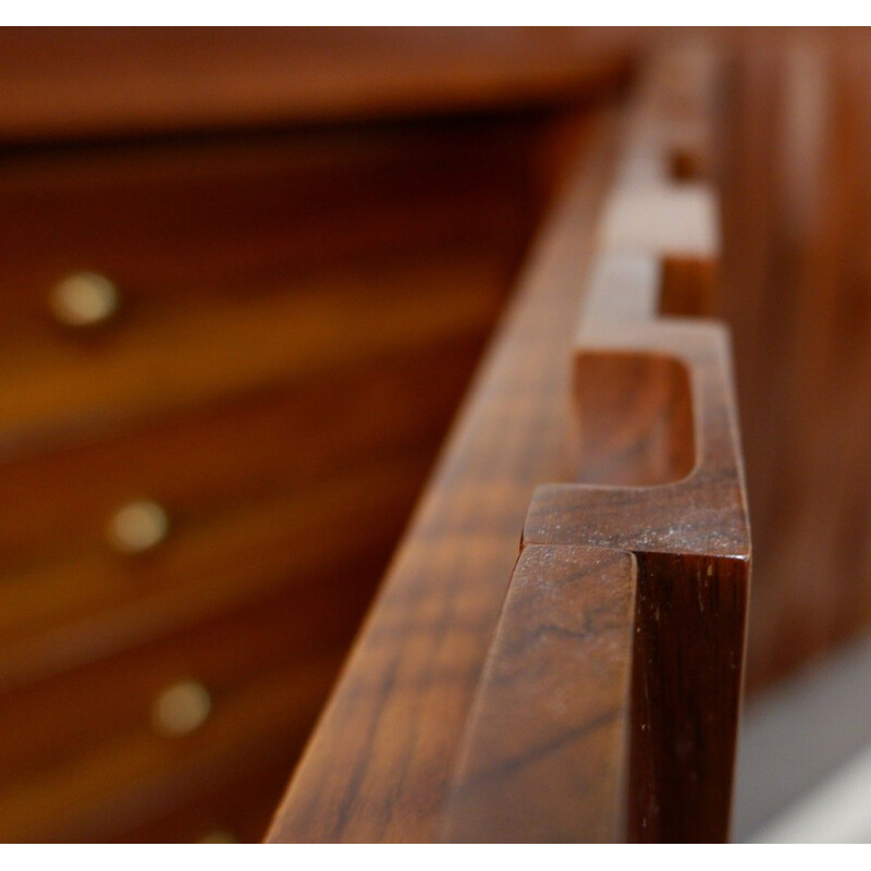 Vintage Luciano Frigerio graphic rosewood sideboard 1970s