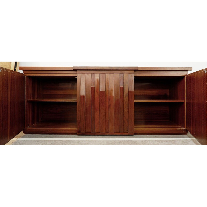 Vintage Luciano Frigerio graphic rosewood sideboard 1970s