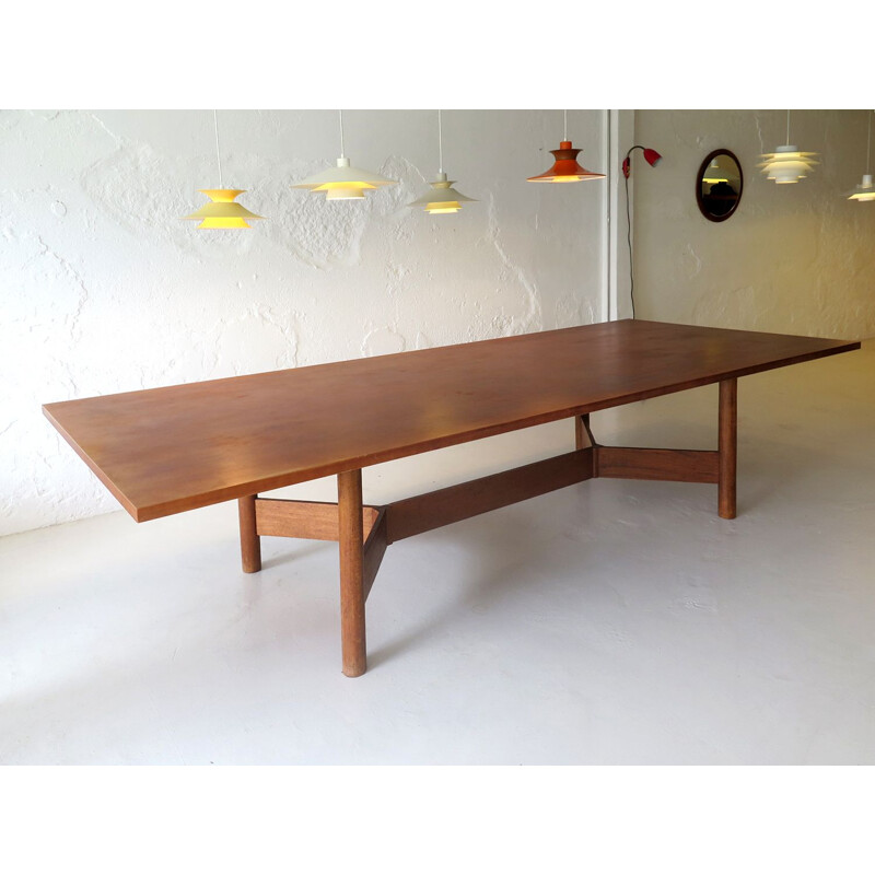 Large vintage oak dinning table 1970s