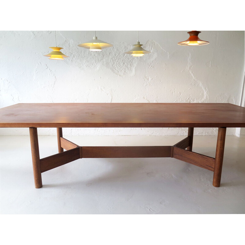 Large vintage oak dinning table 1970s