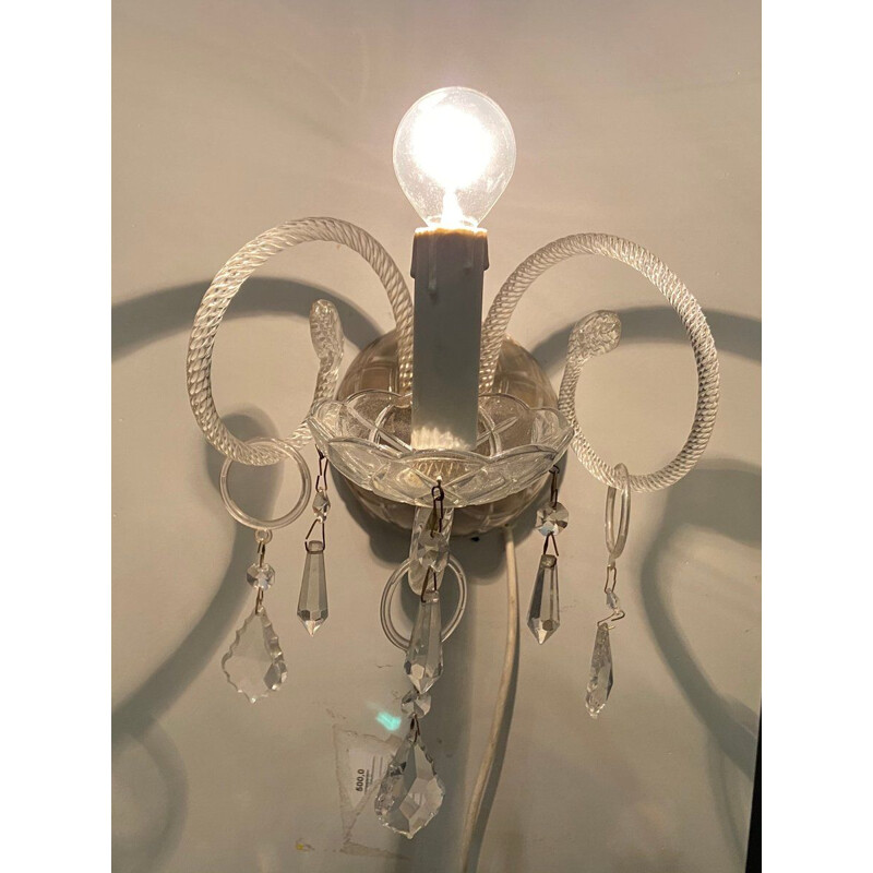 Vintage Murano glazen wandlamp