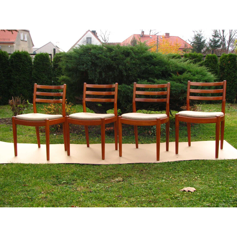 Set of 4 vintage teak chairs, Denmark