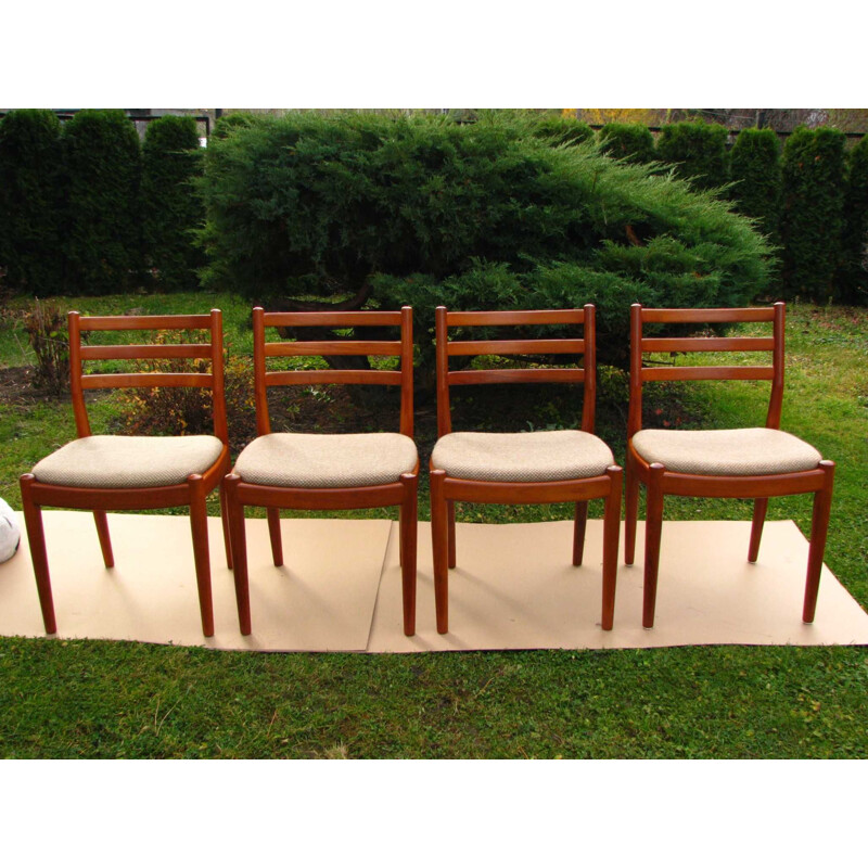 Set of 4 vintage teak chairs, Denmark