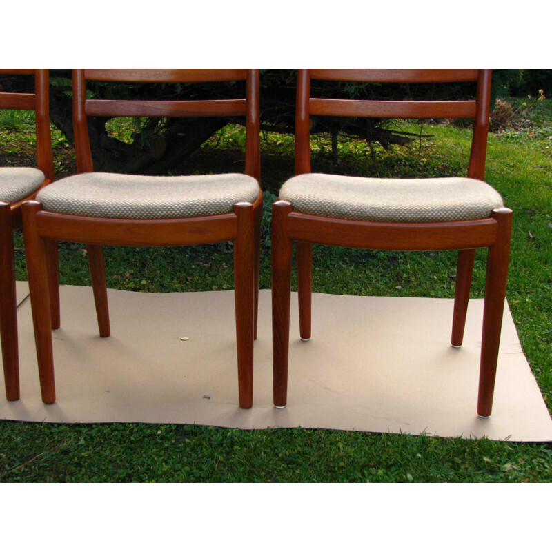Set of 4 vintage teak chairs, Denmark