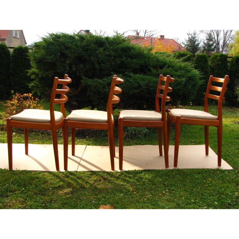 Set of 4 vintage teak chairs, Denmark