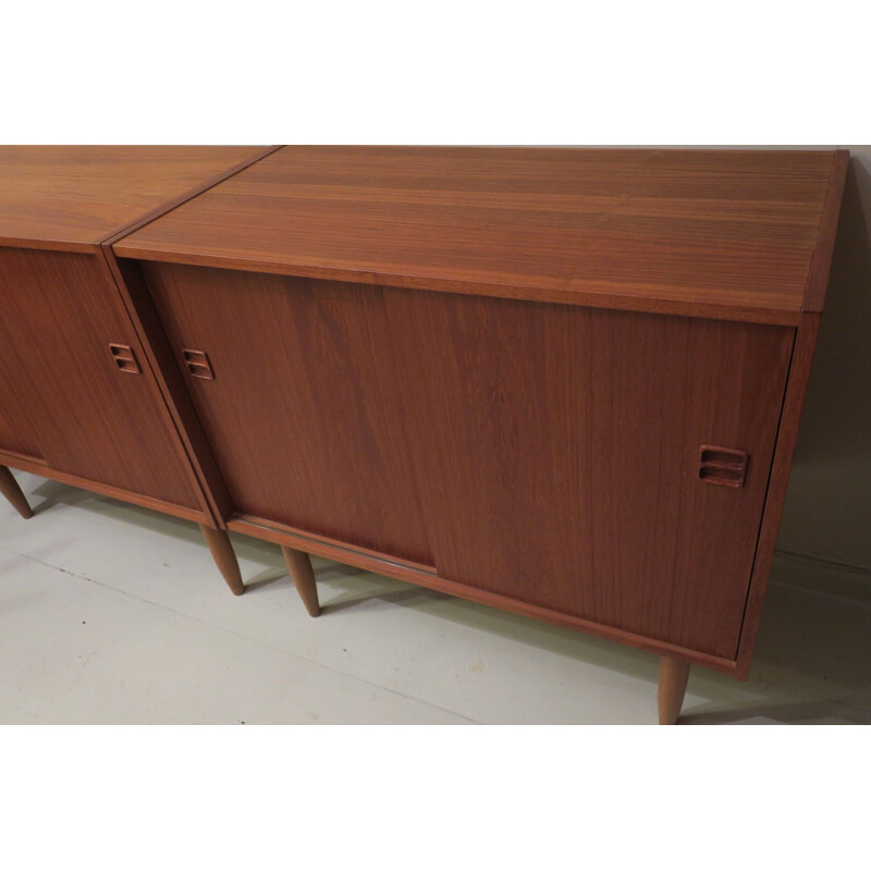 Pair of vintage Teak Credenzas Sideboard, Danish 1960s