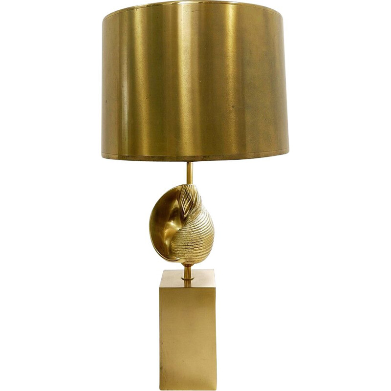Vintage Shell desk lamp by Jaques Charles for Maison Charles 1960s