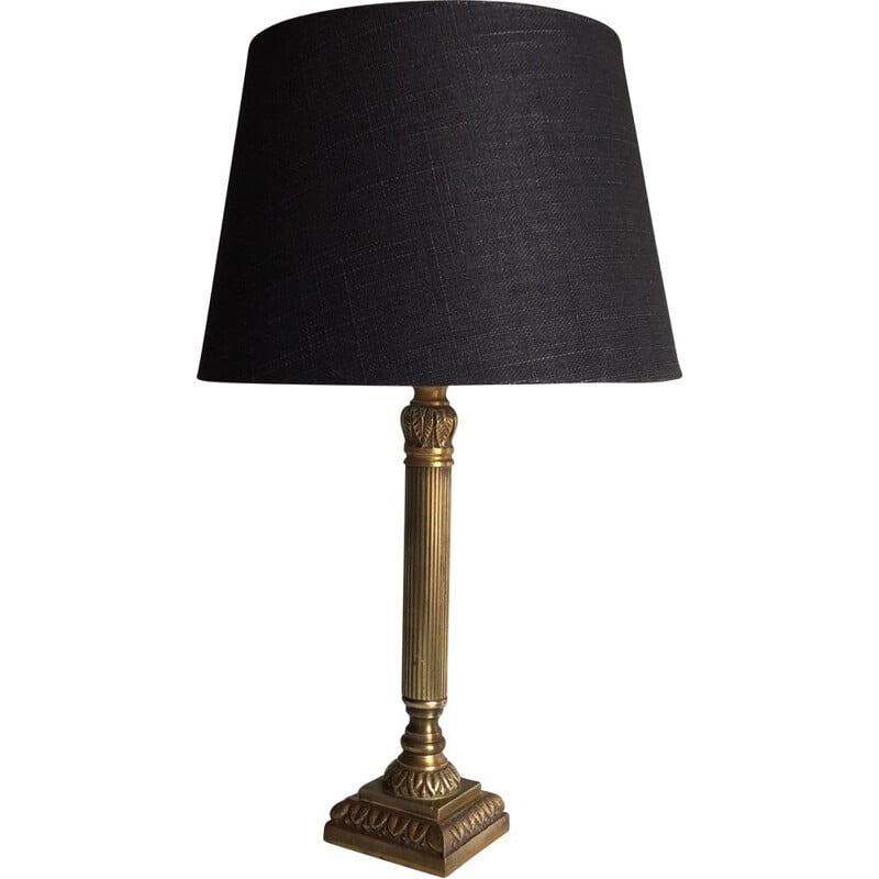 Vintage Chic lamp in solid brass and fabric