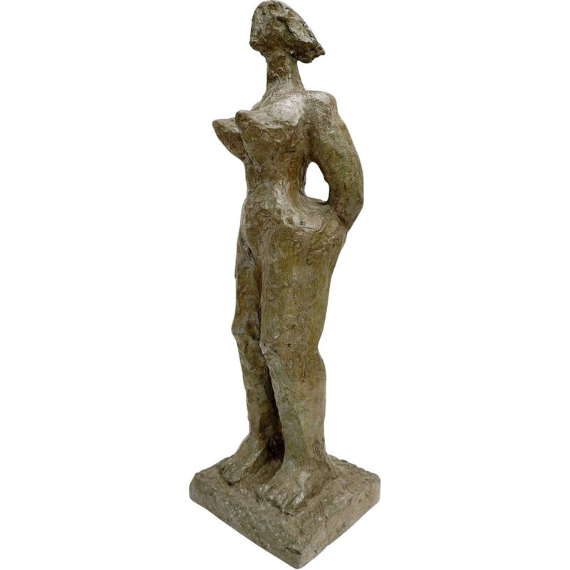 Vintage woman sculpture Christian Maas in bronze 2010s