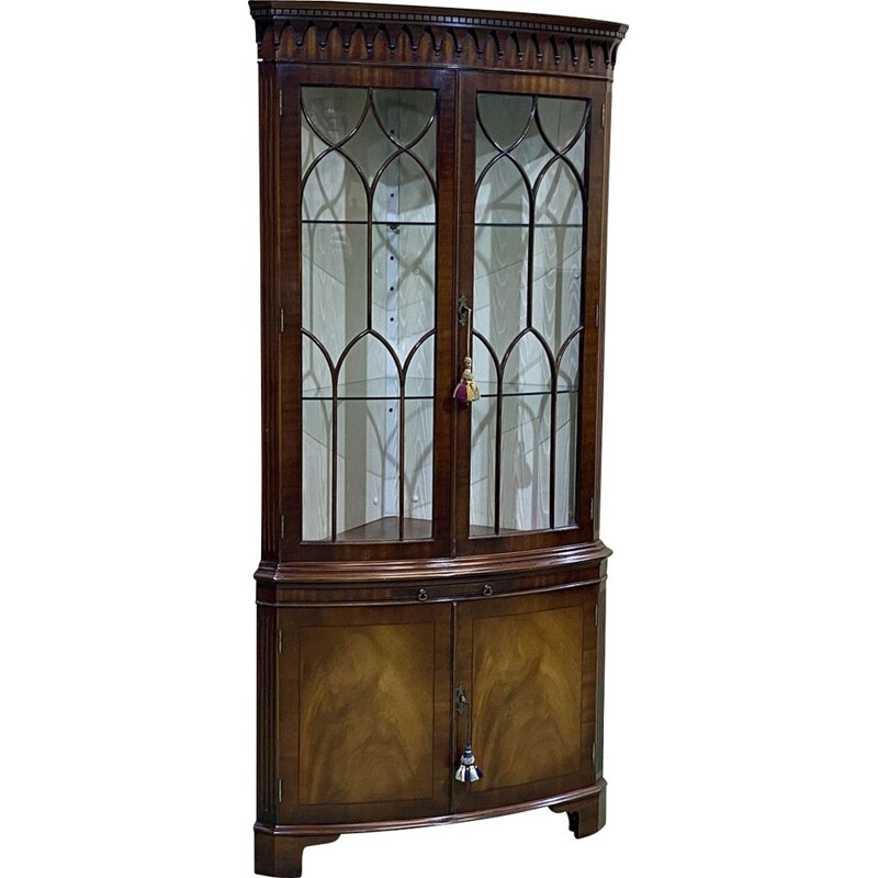 Vintage mahogany corner, English 1950s