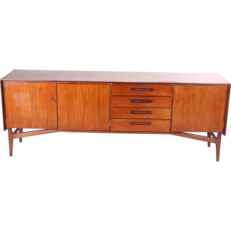 Large vintage Sideboard with doors and 4 drawers 1960s