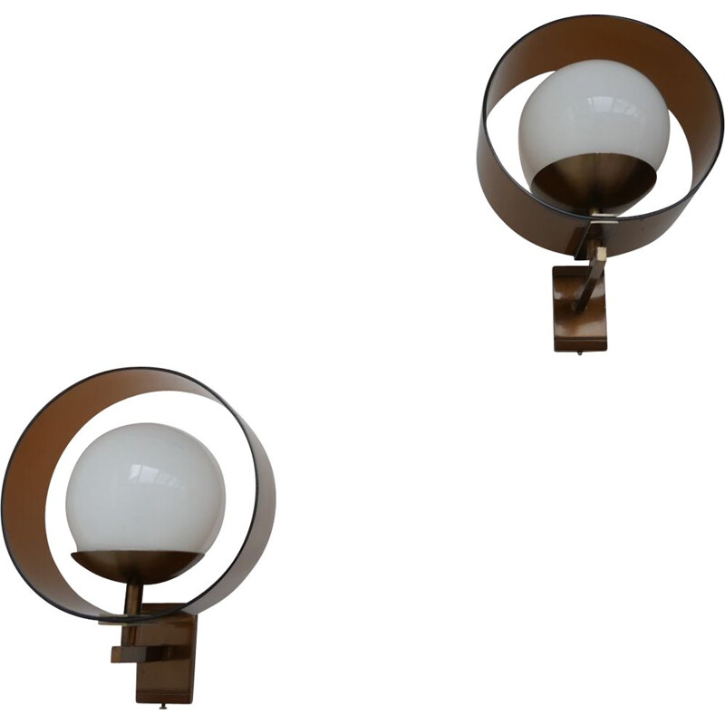 Pair of Mid-Century Wall Lights by Stilux, Italian 1960s