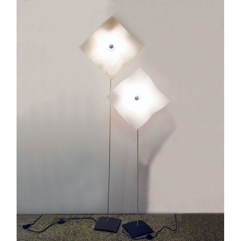 Pair of vintage Area Floor Lamps by Mario Bellini For Artemide 1970s