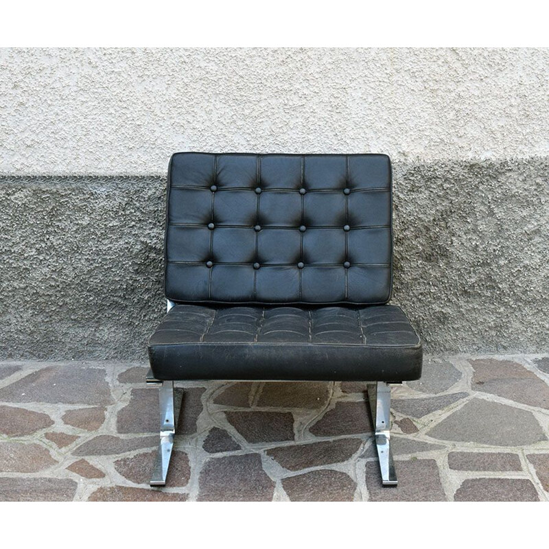 Pareja de sillones de cuero vintage F 60 de Karl Erik-Ekselius, 1960