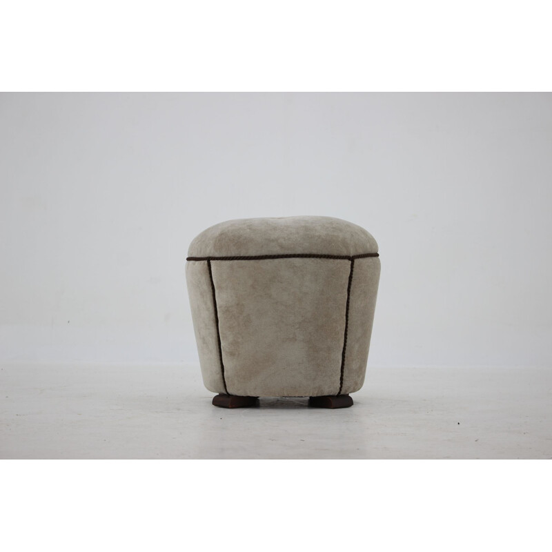 Vintage Tabouret Jindrich Halabala Czechoslovakia 1950s