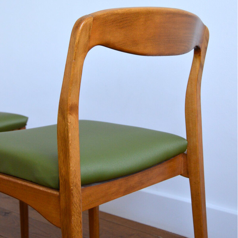 Suite of 4 vintage  chairs Roche Bobois scandinavian 1960