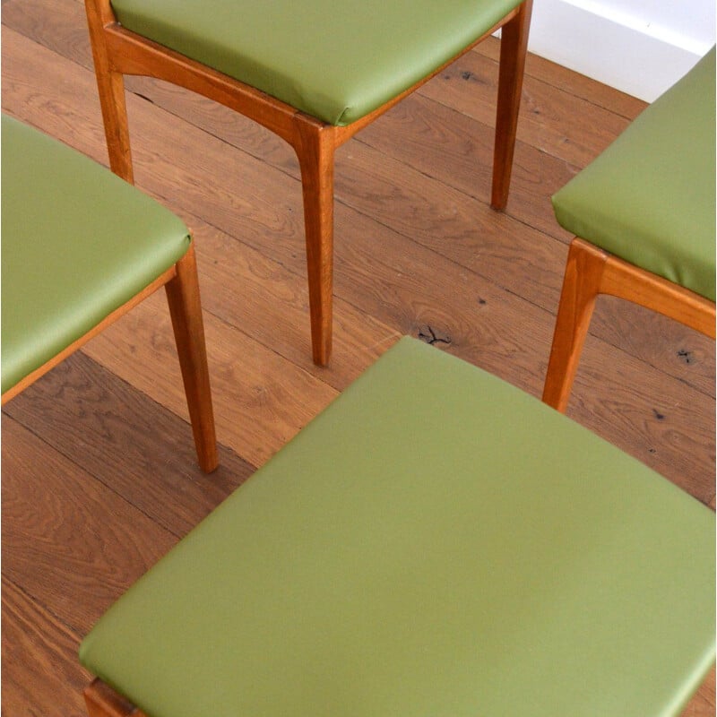 Suite de 4 chaises vintage  Roche Bobois scandinave 1960