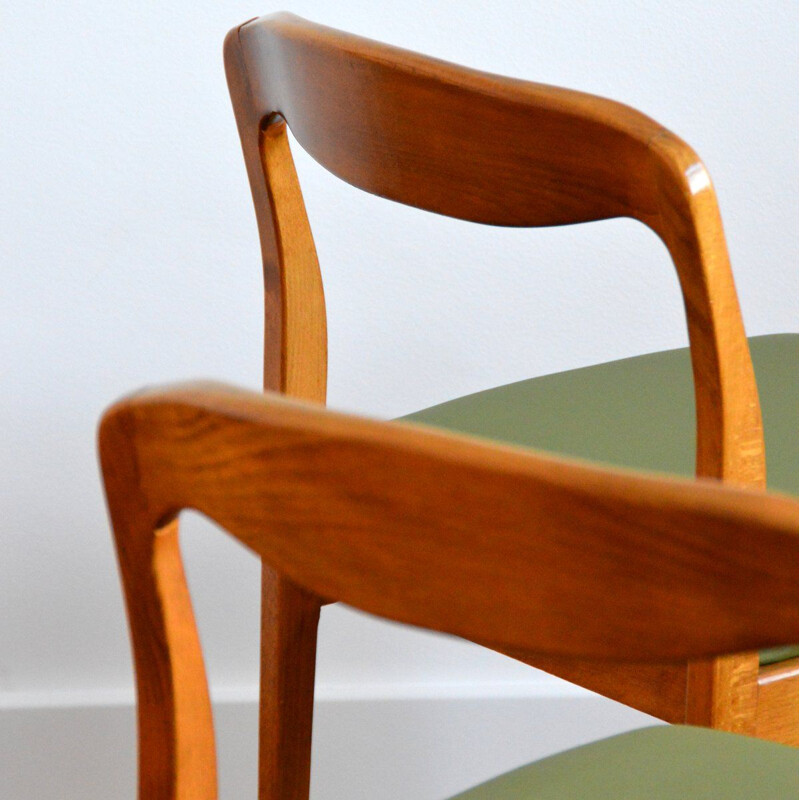 Suite de 4 chaises vintage  Roche Bobois scandinave 1960