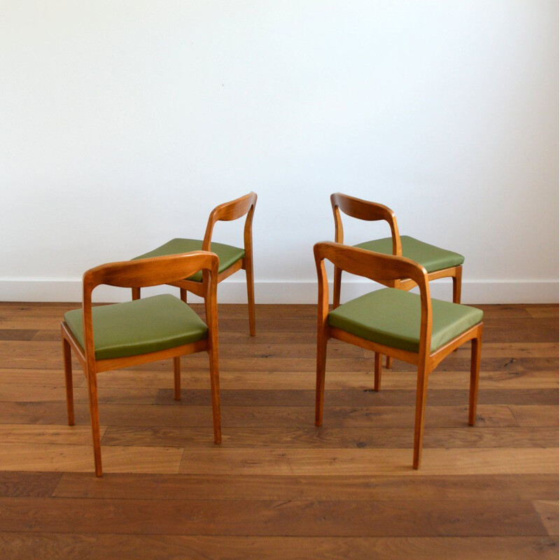Suite of 4 vintage  chairs Roche Bobois scandinavian 1960