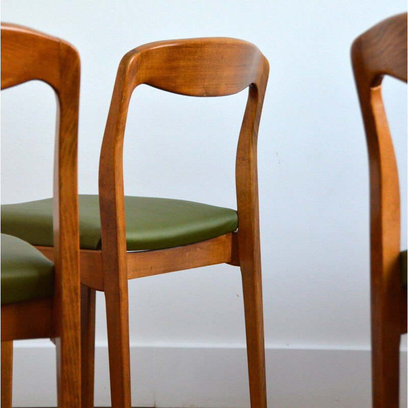 Suite of 4 vintage  chairs Roche Bobois scandinavian 1960