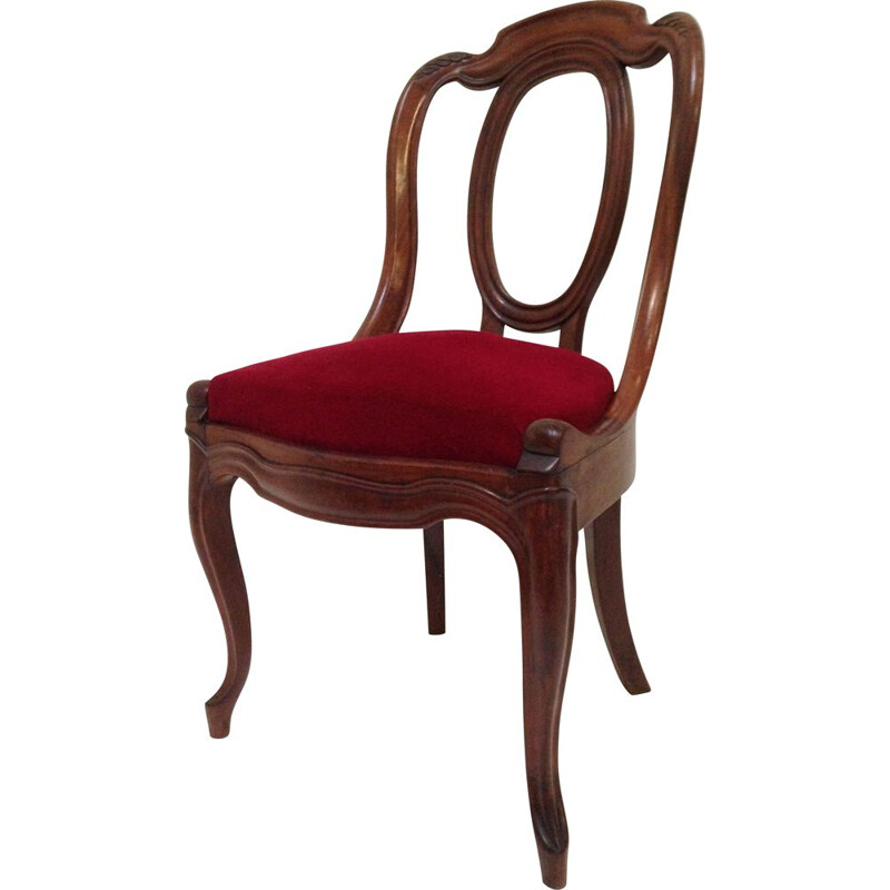 Vintage mahogany Empire Gondola Chair
