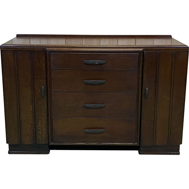 Vintage art deco oak sideboard 1930s