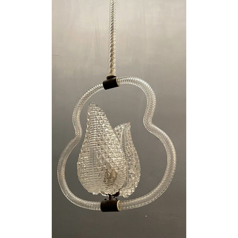 Vintage Pendant Lamp Murano Glass UK 1950s
