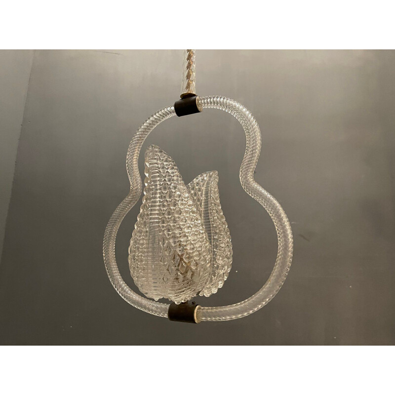 Vintage Pendant Lamp Murano Glass UK 1950s