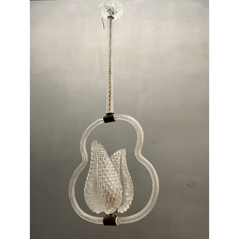 Suspension Vintage en verre de Murano UK 1950