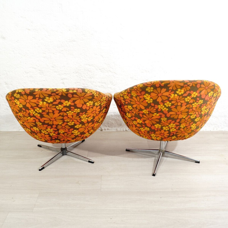 Pair of vintage cocktail armchairs 1970s