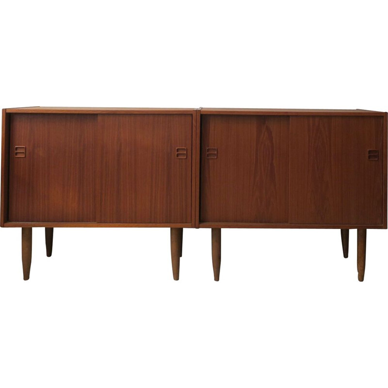 Pair of vintage Teak Credenzas Sideboard, Danish 1960s