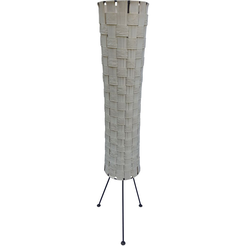 Vintage floor lamp with black metal feet