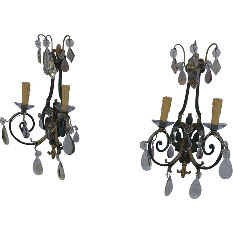 Pair of Vintage Bronze Sconces 