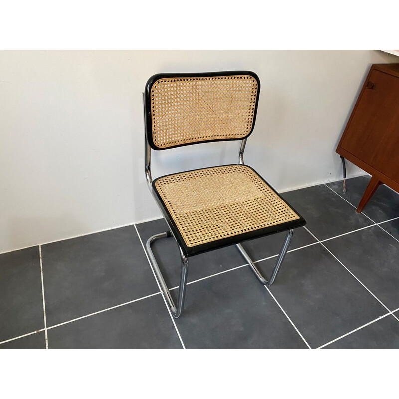 Vintage chair without armrests Cesca B32 Marcel Breuer  1970