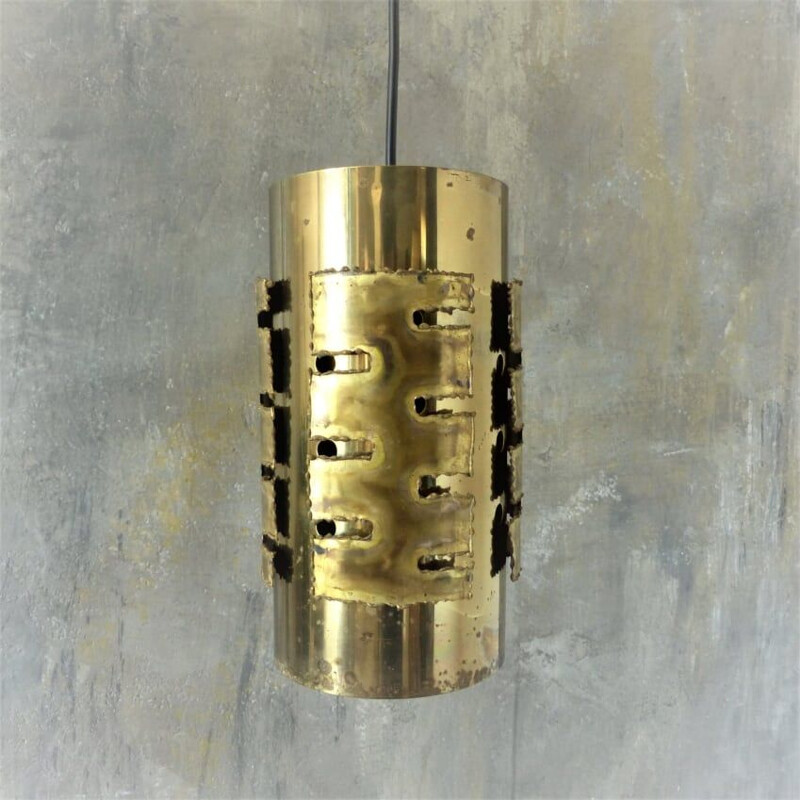 Vintage brutalist ceiling lamp by Svend Aage Holm Sørensen for Holm Sørensen and Co.