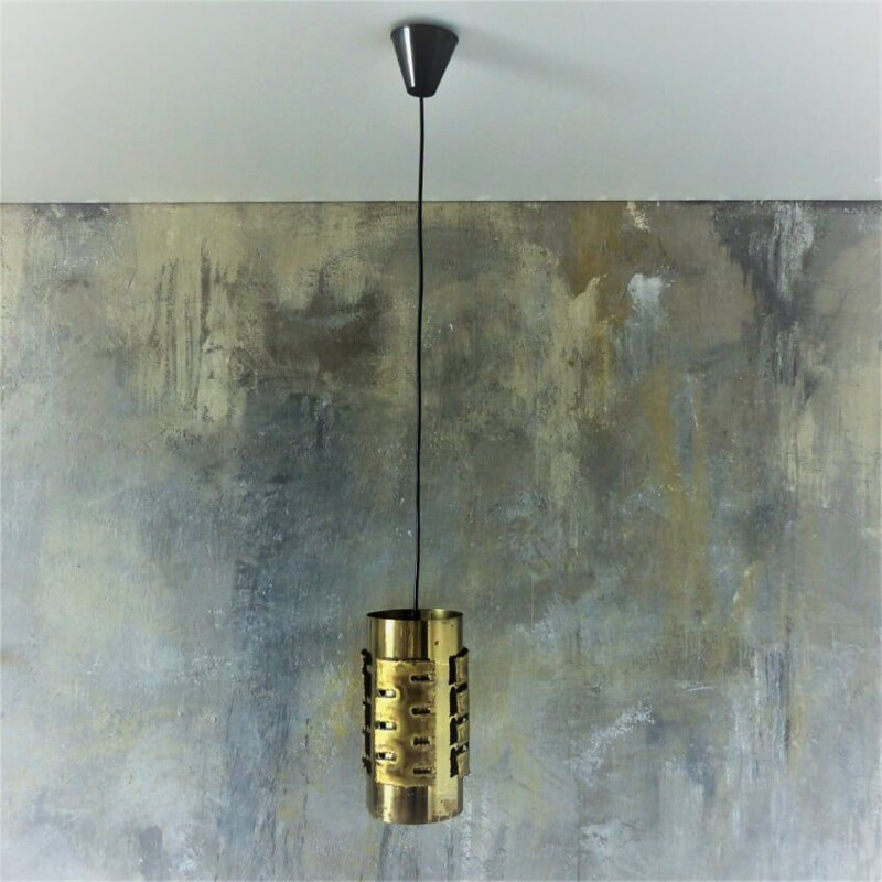 Vintage brutalist ceiling lamp by Svend Aage Holm Sørensen for Holm Sørensen and Co.