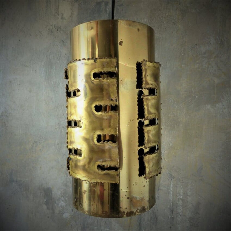 Vintage brutalistische plafondlamp van Svend Aage Holm Sørensen voor Holm Sørensen & Co.