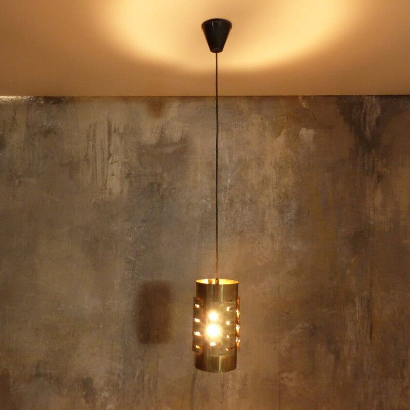 Vintage brutalist ceiling lamp by Svend Aage Holm Sørensen for Holm Sørensen and Co.