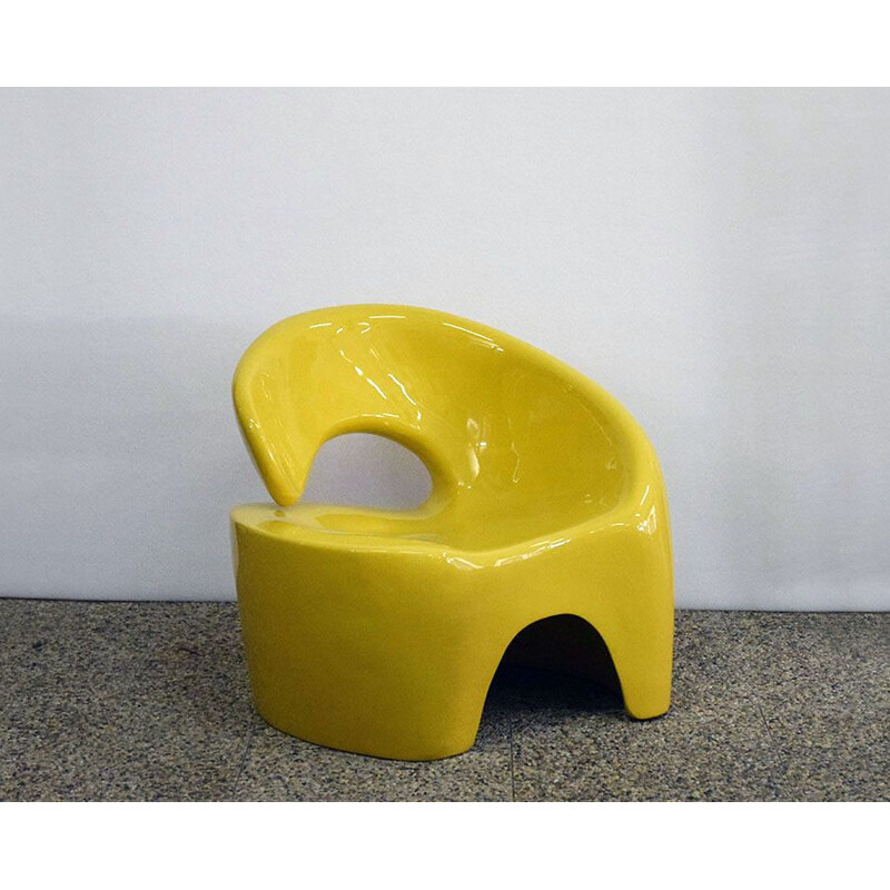 Vintage fiberglass lounge chair Space Age Italian 1970