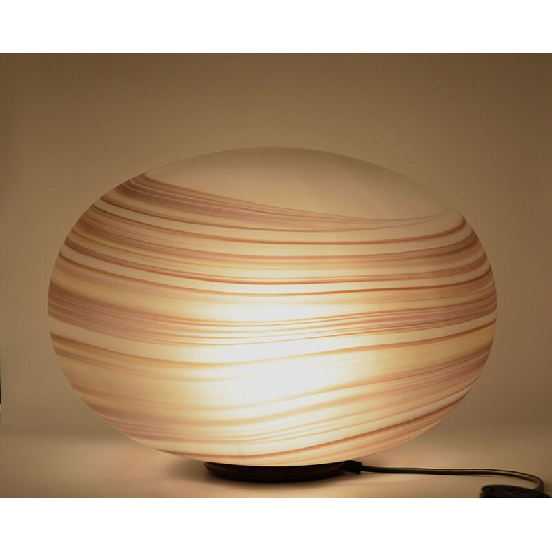 Vintage blown Murano glass lamp by VeArt, Italy 1970