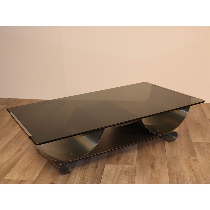 Vintage coffee table by Jean-François Monnet for Kappa 1970