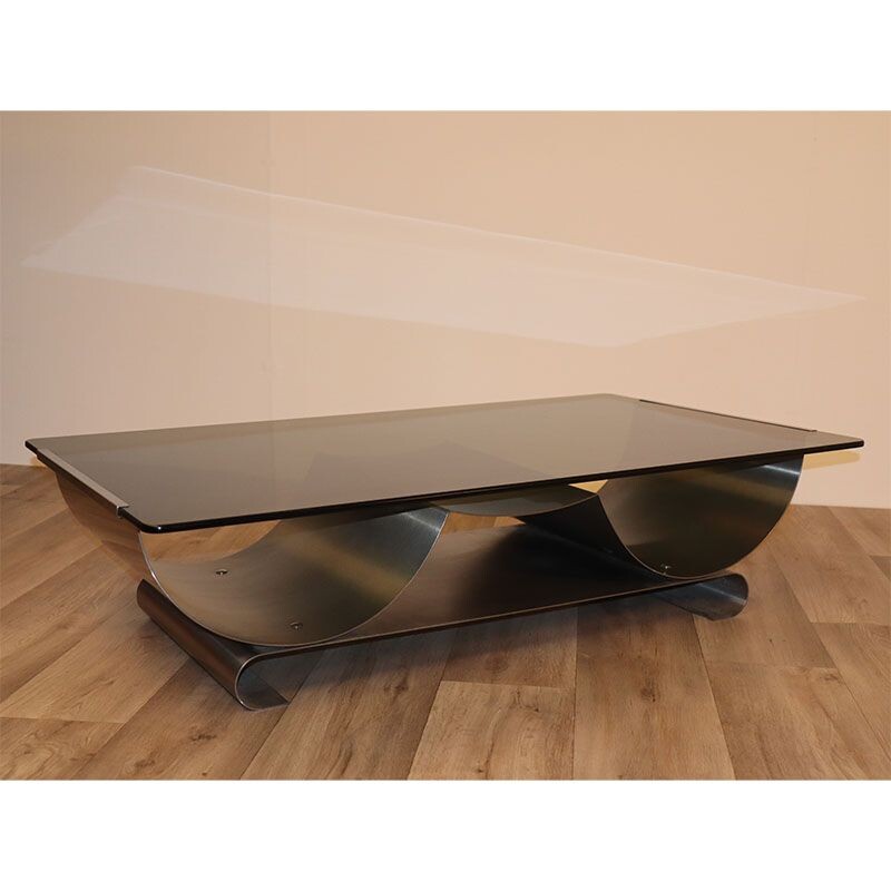 Vintage coffee table by Jean-François Monnet for Kappa 1970
