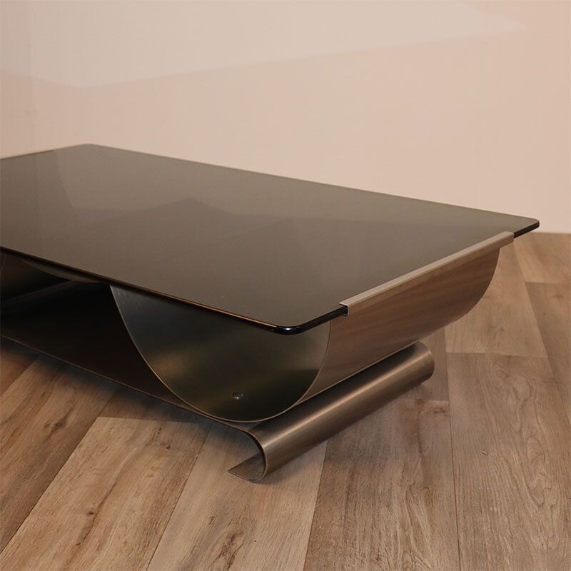 Vintage coffee table by Jean-François Monnet for Kappa 1970