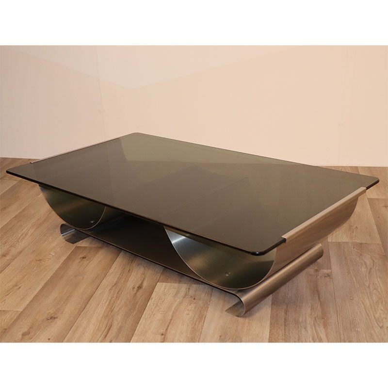Vintage coffee table by Jean-François Monnet for Kappa 1970