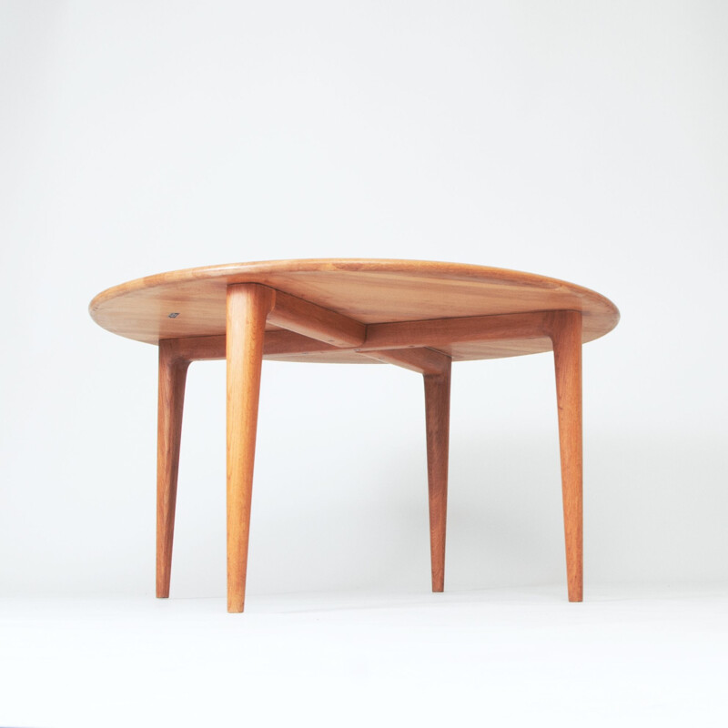 Vintage oakwood coffee table by Mikael Laursen, Denmark 1970