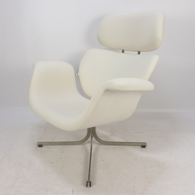 Vintage Big Tulip chair and stool by Pierre Paulin for Artifort 1960
