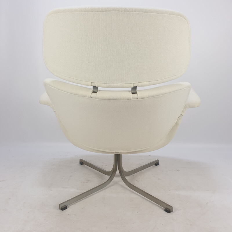 Vintage Big Tulip chair and stool by Pierre Paulin for Artifort 1960